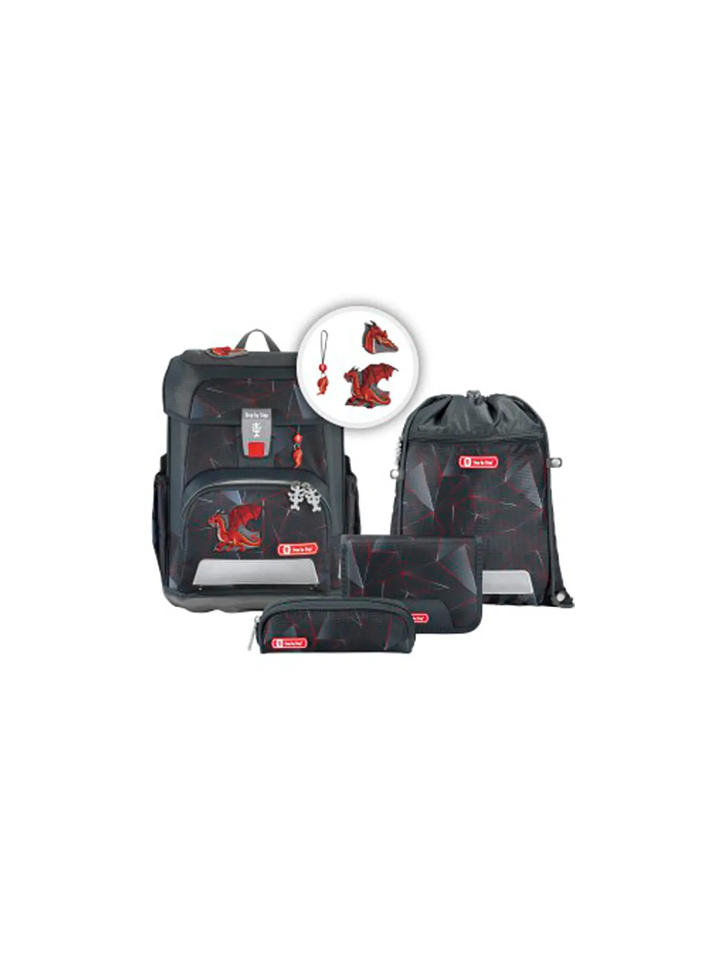 STEP BY STEP | Schultaschen Set 5tlg CLOUD Dragon Drako | 
